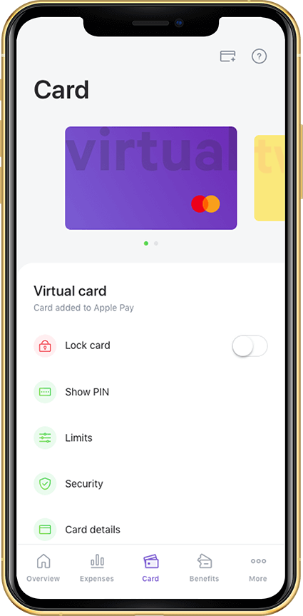 Virtual and physical card